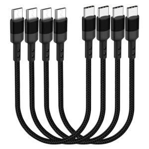 4-Pack Braided USB-C to Micro USB Cables