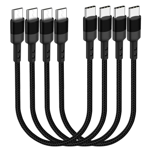 4-Pack Braided USB-C to Micro USB Cables