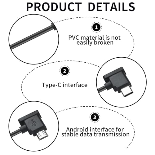 15cm USB-C to Micro USB Cable for Drones