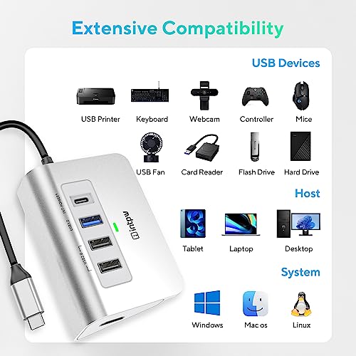 5-in-1 USB-C Hub with HDMI and Charging