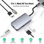 5-in-1 USB-C Hub Adapter with 4K HDMI