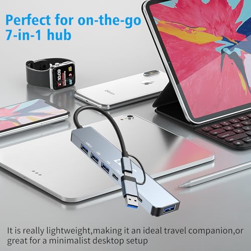 7-in-1 USB-C Multiport Hub for Laptop & Console