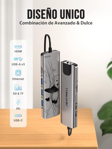 Lemorele 9-in-1 USB-C Hub with HDMI & Ethernet
