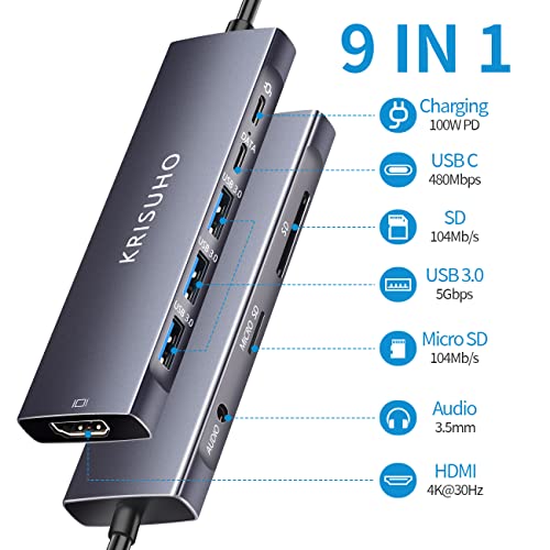 9-in-1 USB-C Docking Station with 4K HDMI