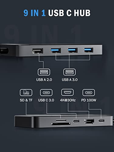9-in-1 USB-C Hub with 4K HDMI and Ports