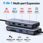 Selor 9-in-1 USB-C Dual HDMI Docking Station