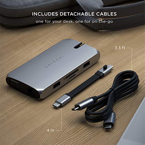 SATECHI 9-in-1 USB-C Multiport Adapter - Space Gray