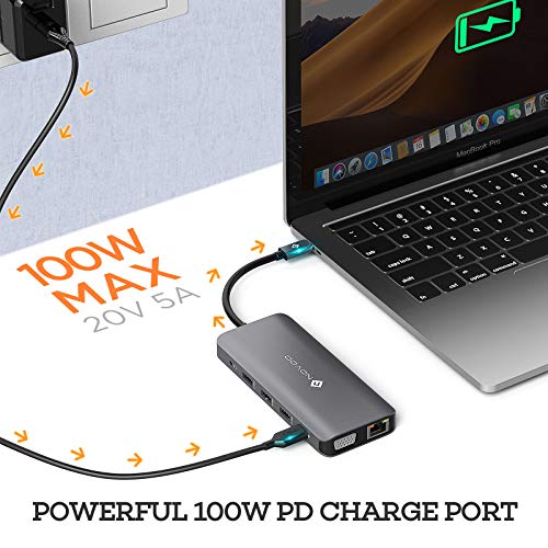 NOVOO 12-in-1 USB-C Docking Station with Triple Display