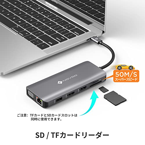 NOVOO 12-in-1 USB-C Docking Station with Triple Display
