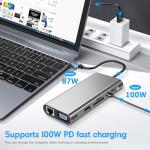 12-in-1 USB-C Hub with Wireless Charging