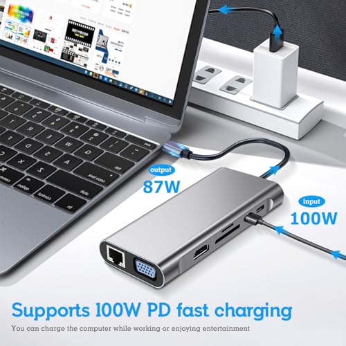 12-in-1 USB-C Hub with Wireless Charging