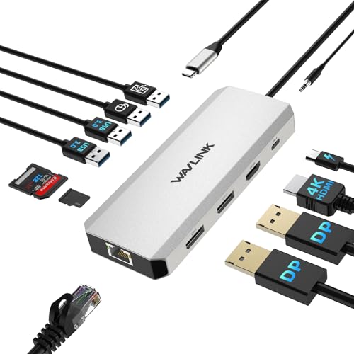 WAVLINK 12-in-1 Triple Display USB-C Docking Station