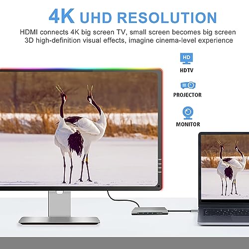 12-in-1 USB-C Hub with 4K HDMI and Ethernet