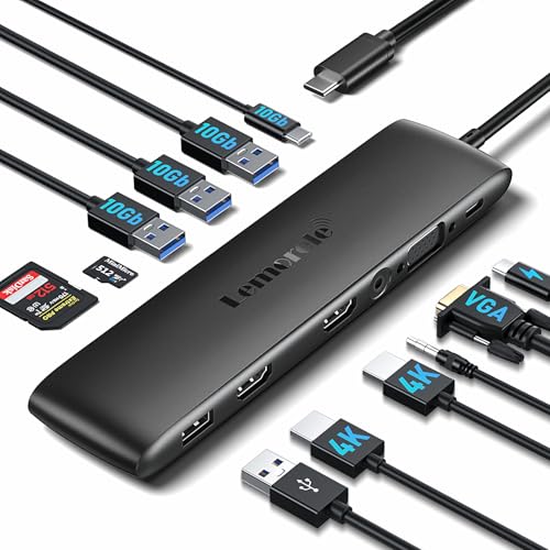 Lemorele 12-in-1 USB-C Docking Station Multiport