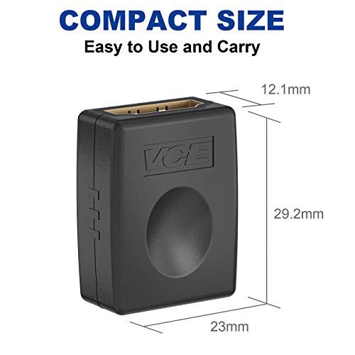 VCE 4K HDMI Female Coupler Adapter 2-Pack