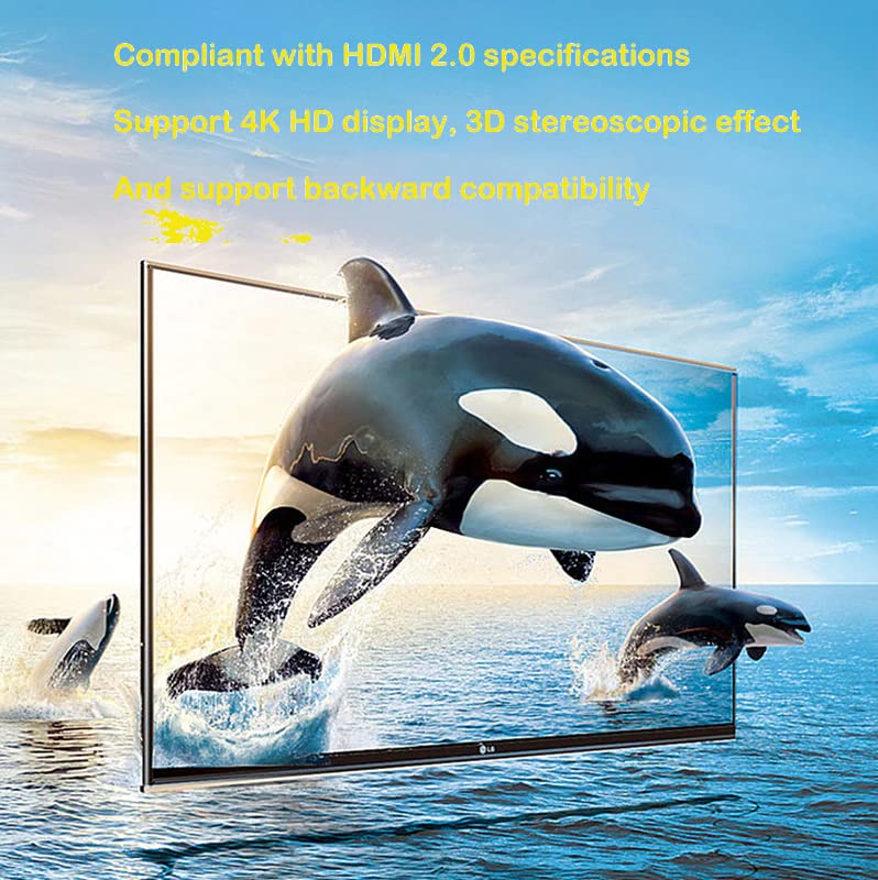 2-Pack HDMI Right/Left Angle Adapters, 4K 3D