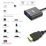 Gold-Plated HDMI to VGA Adapter, Male-Female