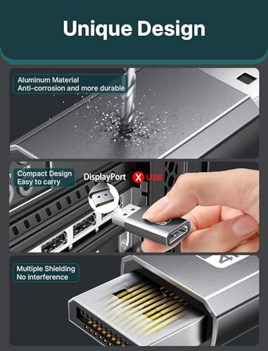 JSAUX 4K DisplayPort to HDMI Adapter 2-Pack