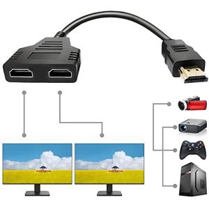 CHILTINA 1080P HDMI Splitter Adapter for Dual TVs