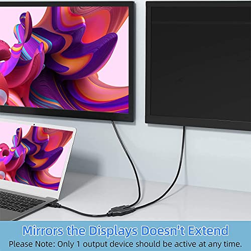 CHILTINA 1080P HDMI Splitter Adapter for Dual TVs