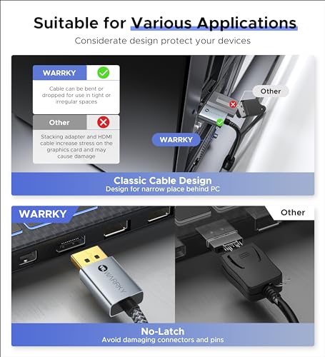 WARRKY 4K DisplayPort to HDMI Adapter 1440P
