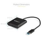 Dual HDMI Adapter for USB 3.0 Devices