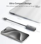 Aluminum USB-C to RJ45 Gigabit Ethernet Adapter