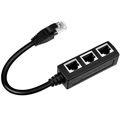 RJ45 Ethernet Splitter Adapter for Cat5/Cat6/Cat7