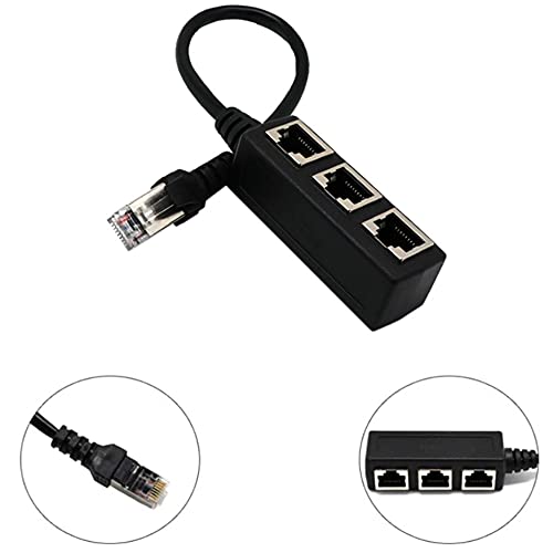RJ45 Ethernet Splitter Adapter for Cat5/Cat6/Cat7