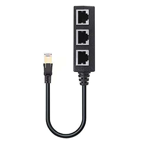 RJ45 Ethernet Splitter Adapter for Cat5/Cat6/Cat7