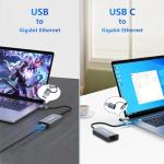 USB-C to 1000Mbps Ethernet Adapter for Devices
