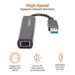 Amazon Basics USB-C Gigabit Ethernet Adapter, Black