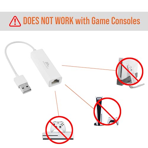 USB-C Ethernet Adapter for Laptops and PCs