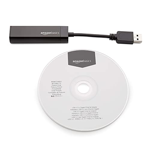 Amazon Basics USB-C Gigabit Ethernet Adapter, Black
