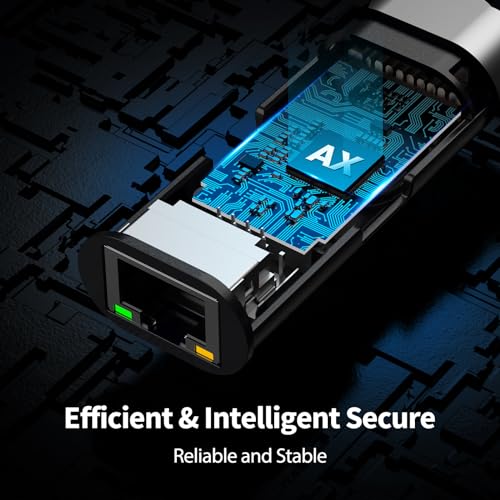 TECKNET USB-C Ethernet Adapter 1000Mbps Gigabit LAN