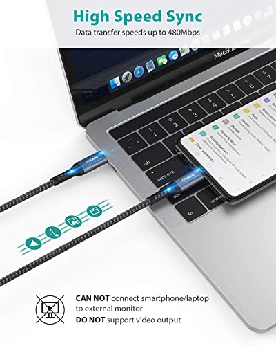 NIMASO 2M USB-C Cable 60W Fast Charging (2-Pack)