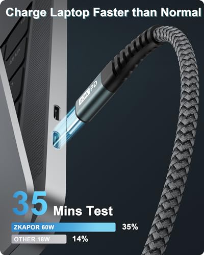 ZKAPOR 30CM USB-C Fast Charging Cable - Grey