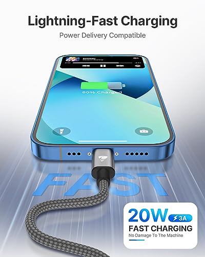 MFi Certified 2M USB-C to Lightning Cable