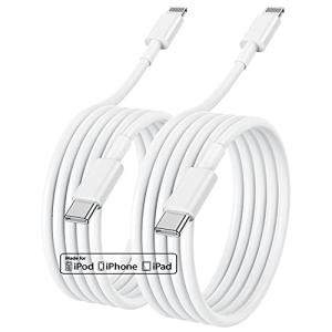 2-Pack MFi Certified USB-C to Lightning Cable