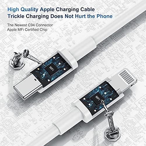 2-Pack MFi Certified USB-C to Lightning Cable