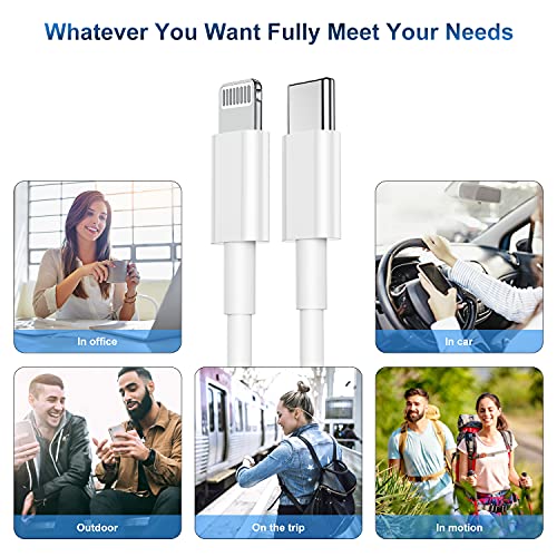 2-Pack MFi Certified USB-C to Lightning Cable
