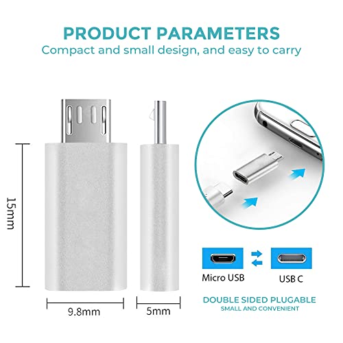 3-Pack Micro USB to USB-C Adapter