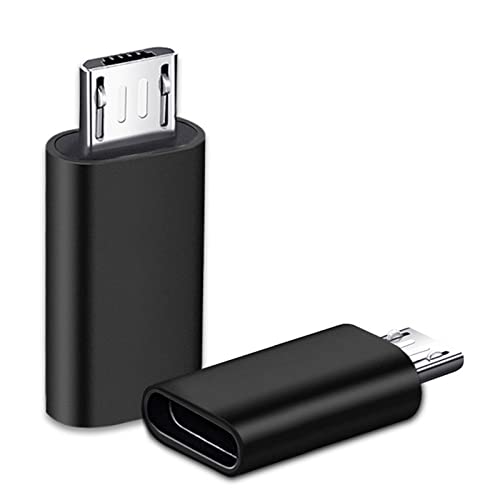 USB-C to Micro USB Adapter 2-Pack, Black