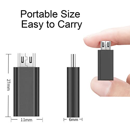USB-C to Micro USB Adapter 2-Pack, Black