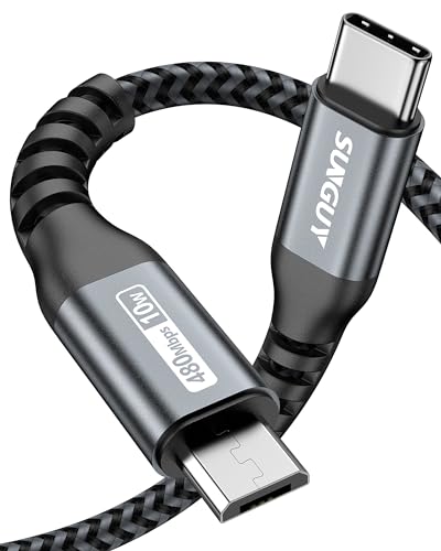 SUNGUY USB-C to Micro USB Cable 0.5M Grey
