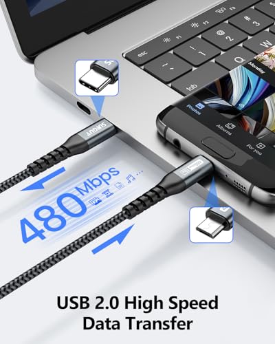 SUNGUY USB-C to Micro USB Cable 0.5M Grey