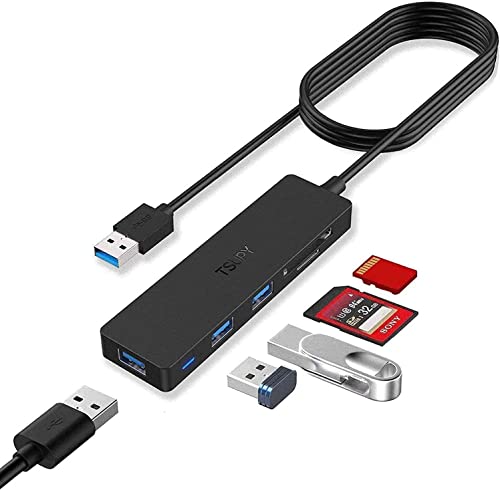 5-in-1 USB-C Hub with Card Reader & Extension