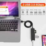 5-in-1 USB-C Hub with Card Reader & Extension