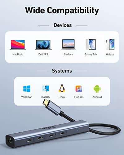5-in-1 USB-C Hub with 100W Power Delivery