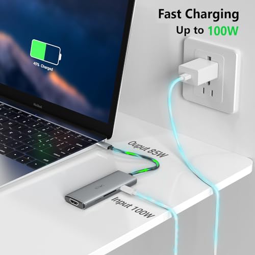 JESWO 7-in-1 USB-C Multiport Adapter Hub